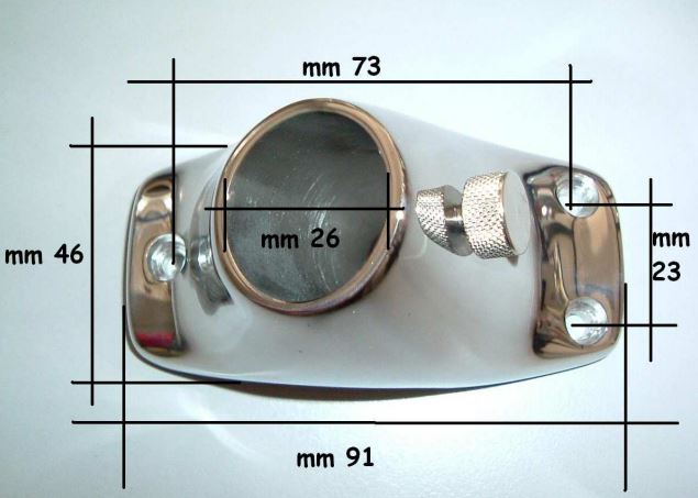 Hampe pour pavillon de bateau en inox.